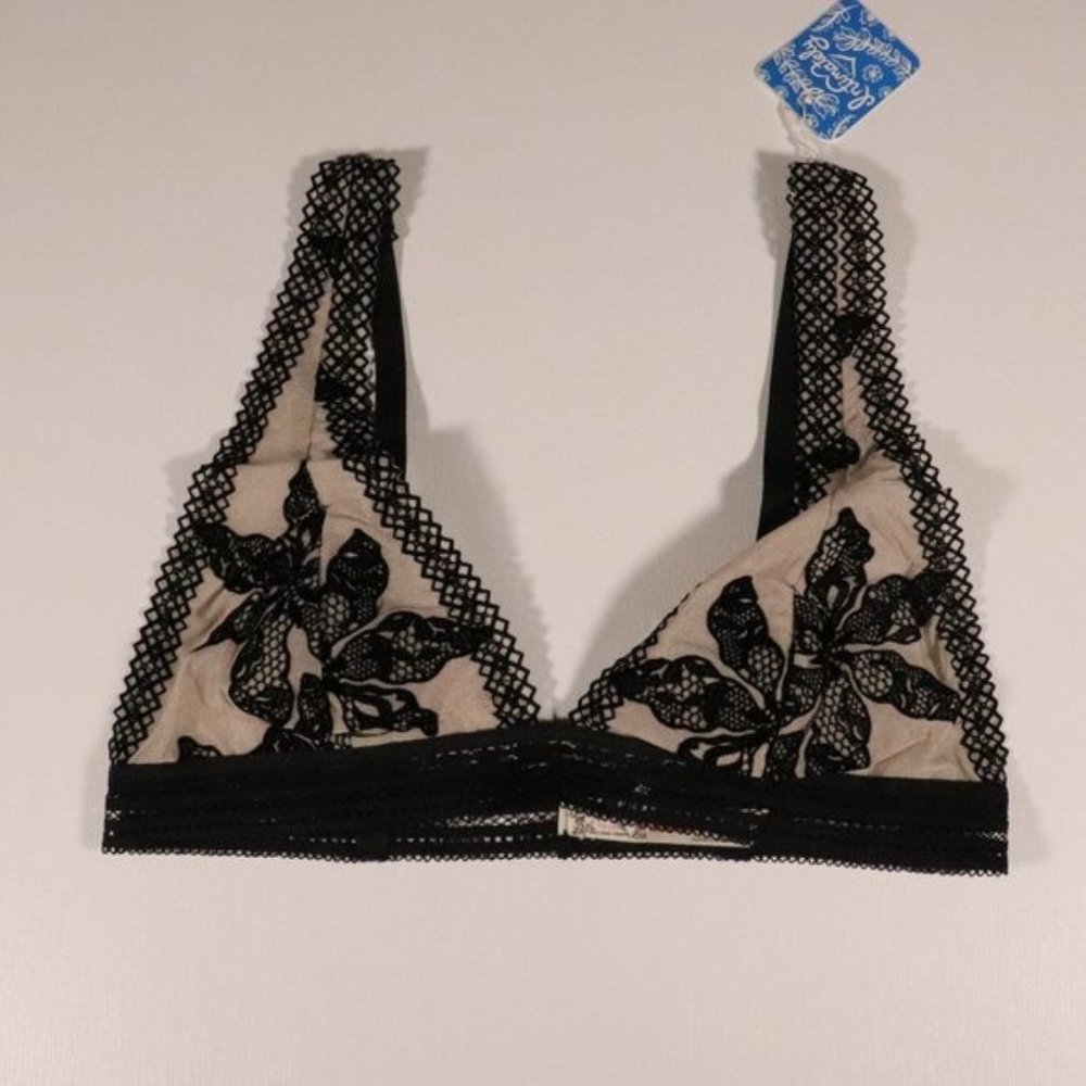 NWT Free People Alia Bralette in Black Combo - Picture 8 of 14